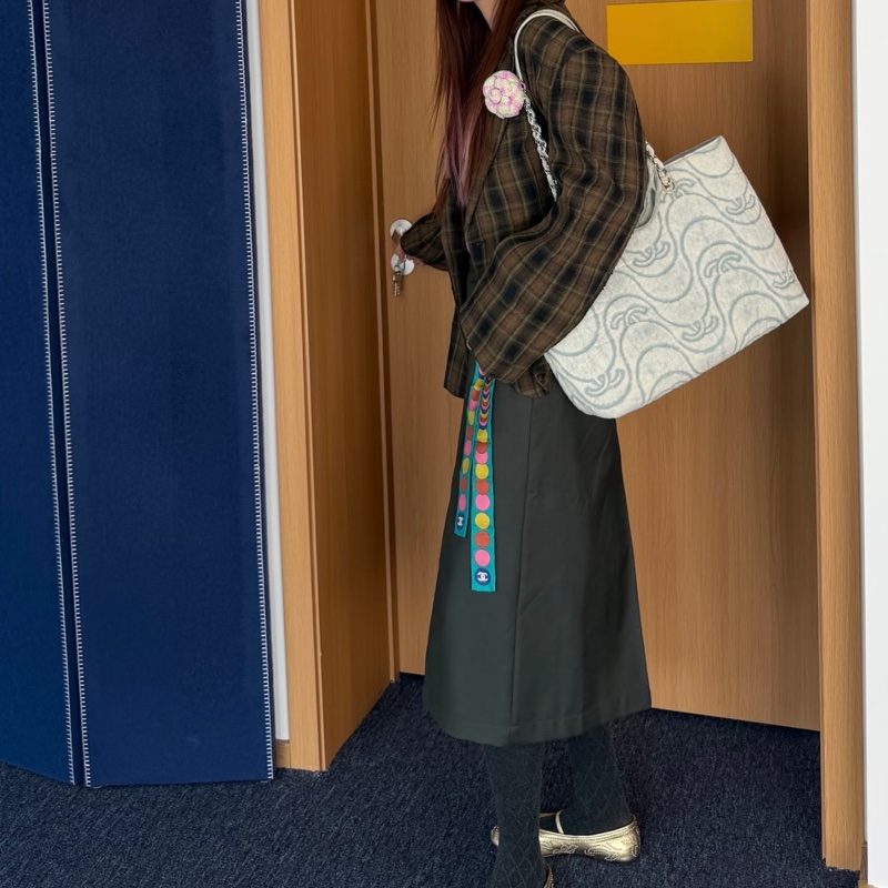 Chanel 21P海浪系列牛仔托特包 tote-6
