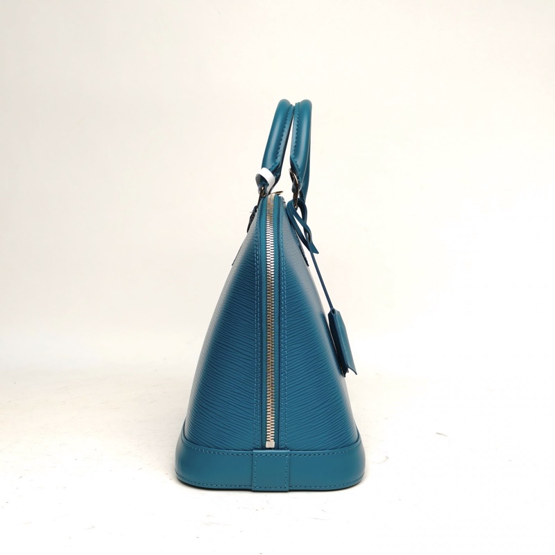 LOUIS VUITTON ALMA貝殼包小號藍色EPI水波紋牛皮肩背包2013-1