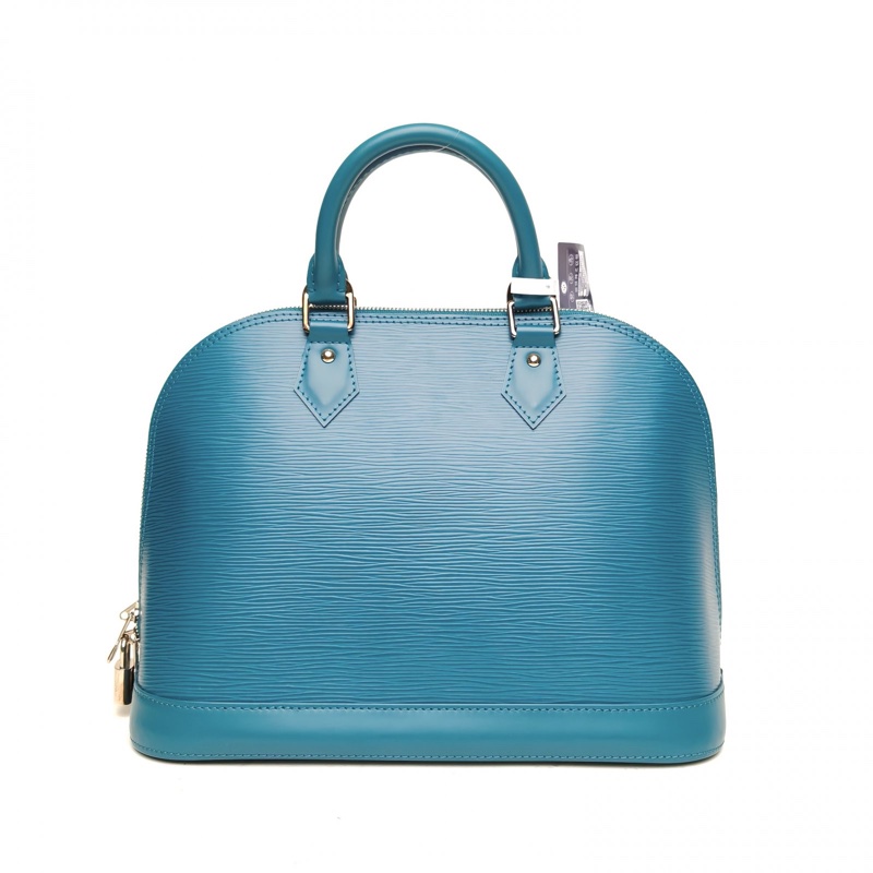 LOUIS VUITTON ALMA貝殼包小號藍色EPI水波紋牛皮肩背包2013-2