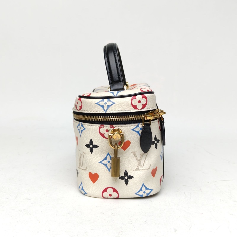 LOUIS VUITTON Vanity化妝包小號白色金扣2020撲克系列肩背包-1