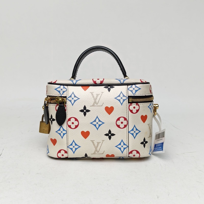 LOUIS VUITTON Vanity化妝包小號白色金扣2020撲克系列肩背包-2