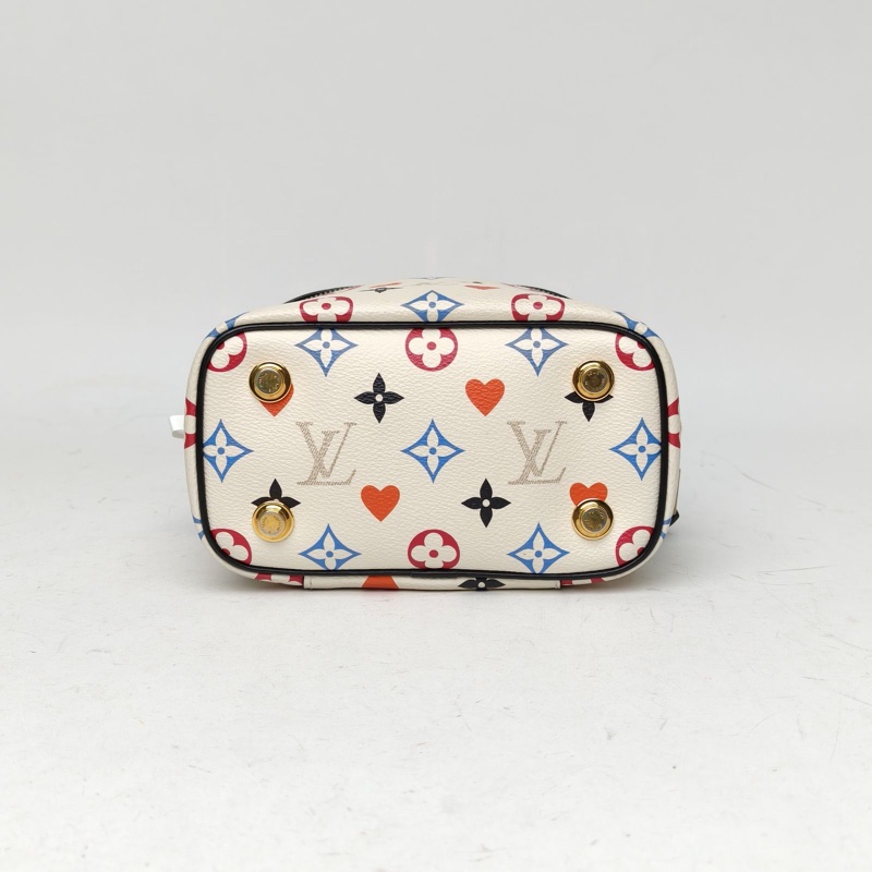 LOUIS VUITTON Vanity化妝包小號白色金扣2020撲克系列肩背包-3