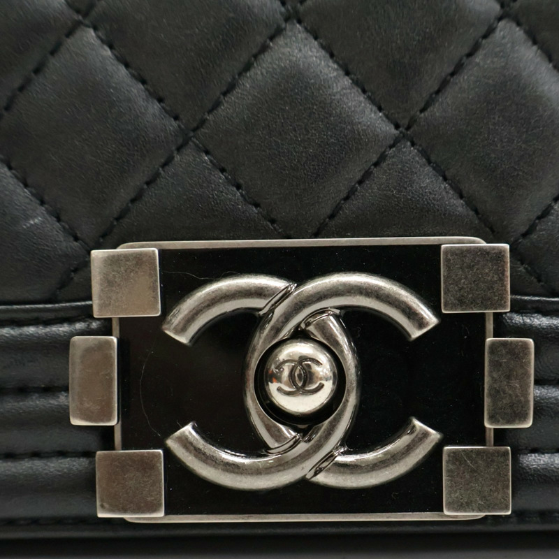 黑色 羊皮 Boy25 鍊帶 肩背包【CHANEL 香奈兒】 A67086-5