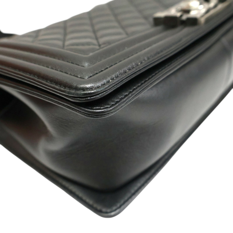黑色 羊皮 Boy25 鍊帶 肩背包【CHANEL 香奈兒】 A67086-9