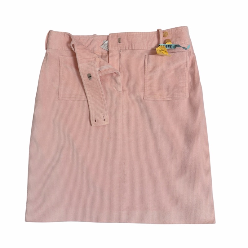🍒[CELINE】經典法式奢華 燈芯絨混羊絨 A字短裙 size:42/2F260524-1-3