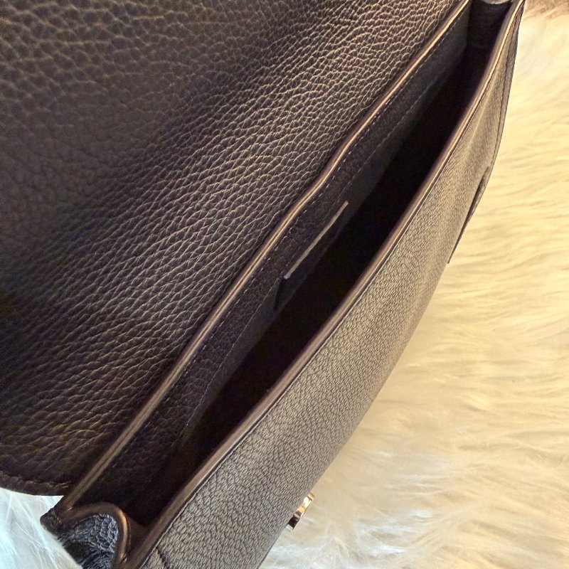 DIOR 全皮馬鞍斜背包 深藍-4
