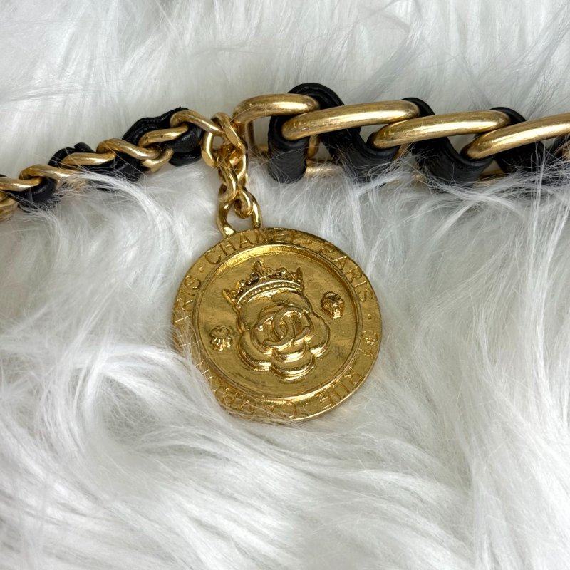 Chanel CLASSIC FLAP 方胖子 黑色 菱格紋 荔枝牛皮 18 金幣-8