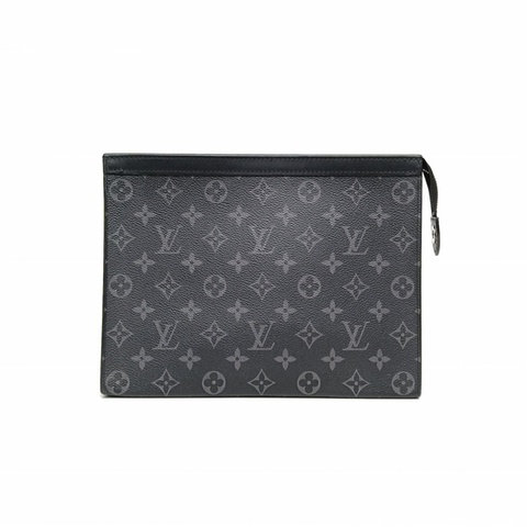 LOUIS VUITTON POCHETTEVOYAGE手拿包中號黑色PVC晶片