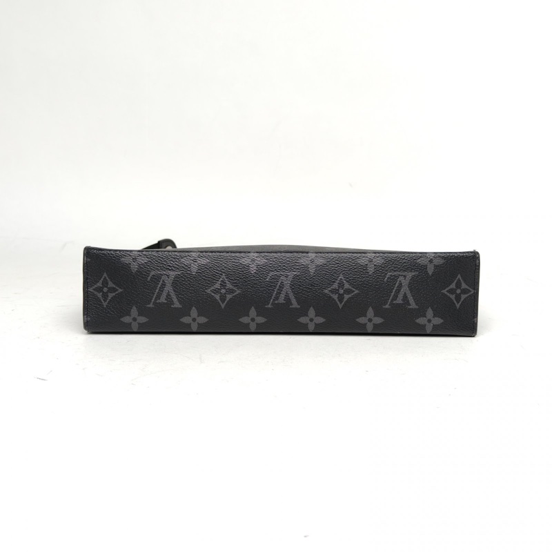 LOUIS VUITTON POCHETTEVOYAGE手拿包中號黑色PVC晶片-3