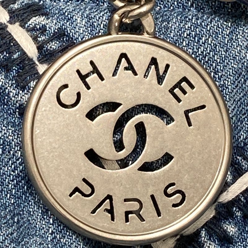 CHANEL 香奈兒 22 BAG 手提肩背包 丹寧 藍色 銀釦-15