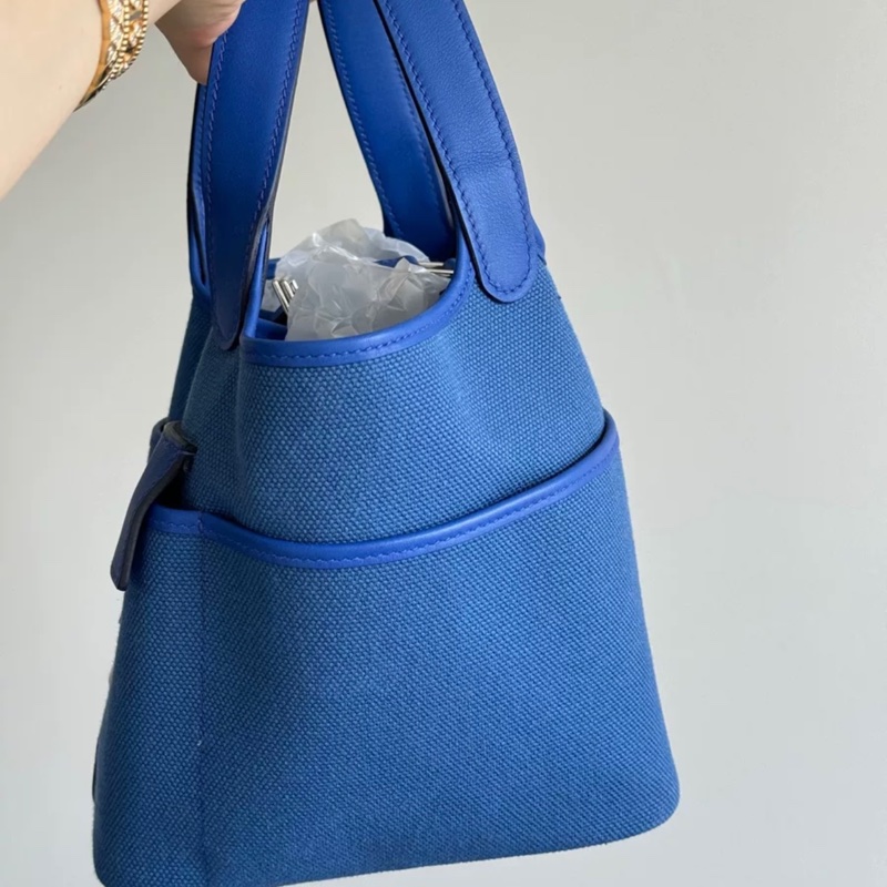 Hermes Picotin18 法国蓝菜篮子cargo帆布-2
