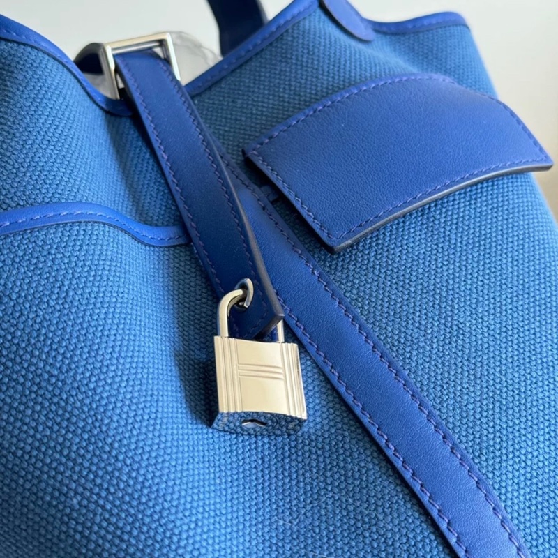 Hermes Picotin18 法国蓝菜篮子cargo帆布-5