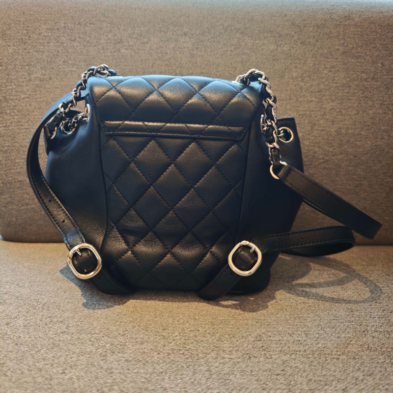 Chanel 香奈兒 25A Duma黑金牛皮雙肩包-1