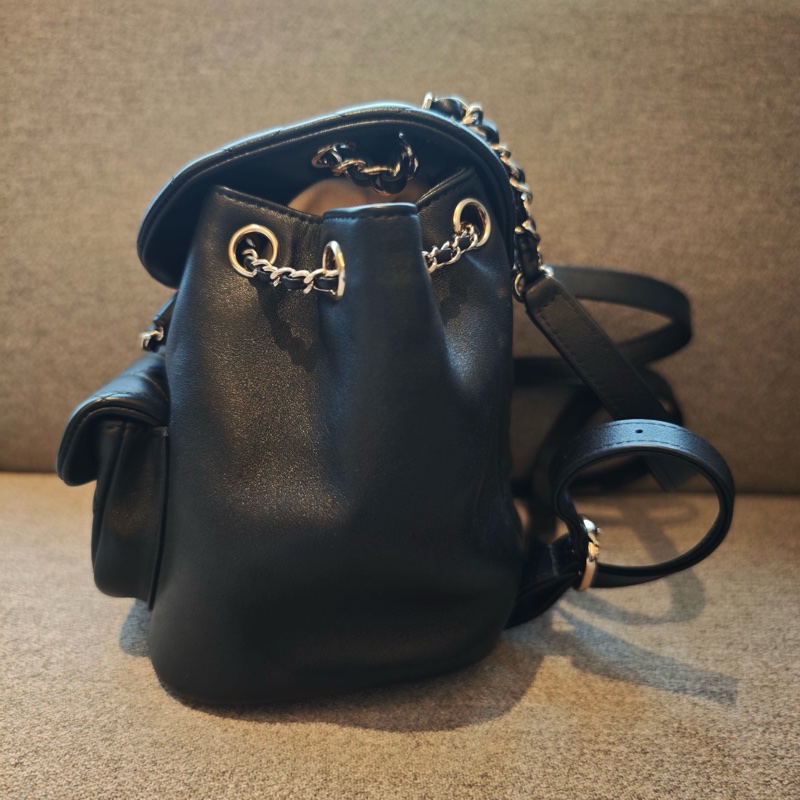 Chanel 香奈兒 25A Duma黑金牛皮雙肩包-2