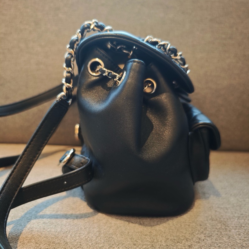Chanel 香奈兒 25A Duma黑金牛皮雙肩包-3