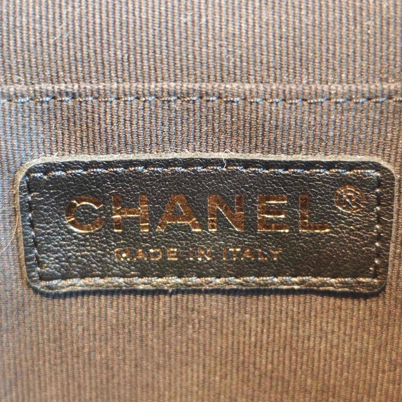 Chanel 香奈兒 25A Duma黑金牛皮雙肩包-6