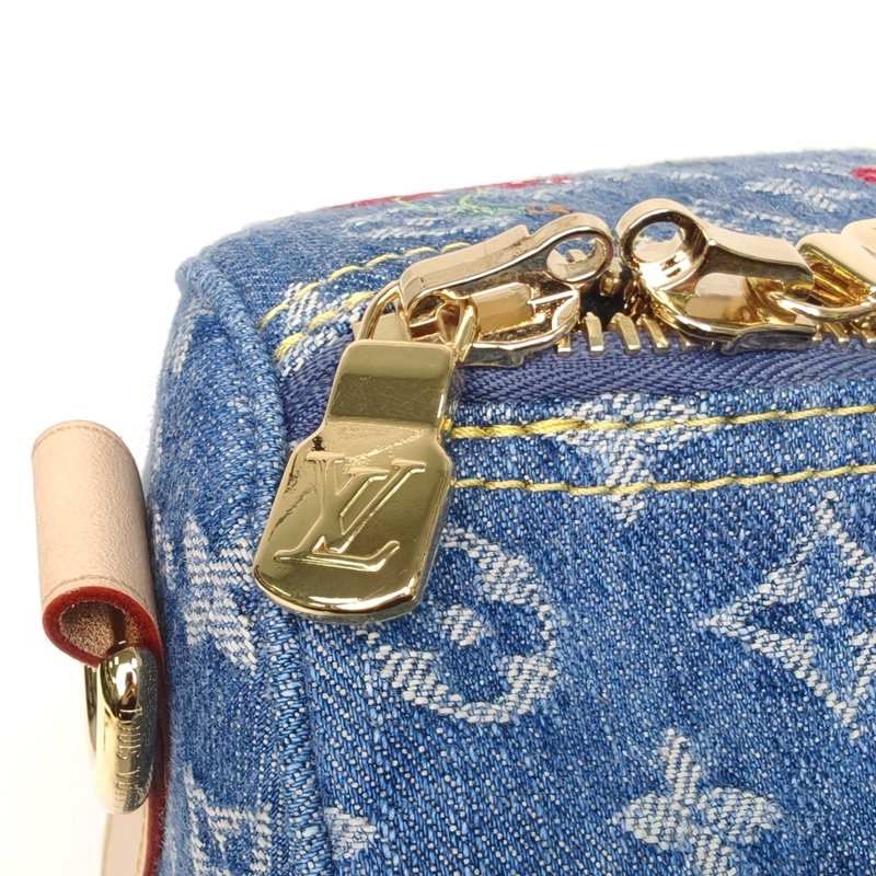 LOUIS VUITTON KEEPALL45老花PVC晶片村上隆聯名櫻桃系列肩背包-4