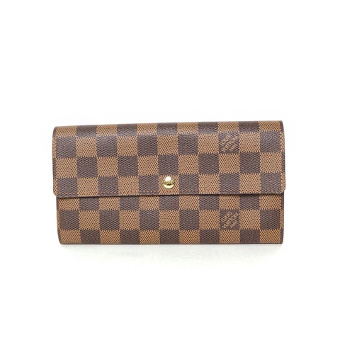 LOUIS VUITTON 棕色棋盤格PVC2010錢包
