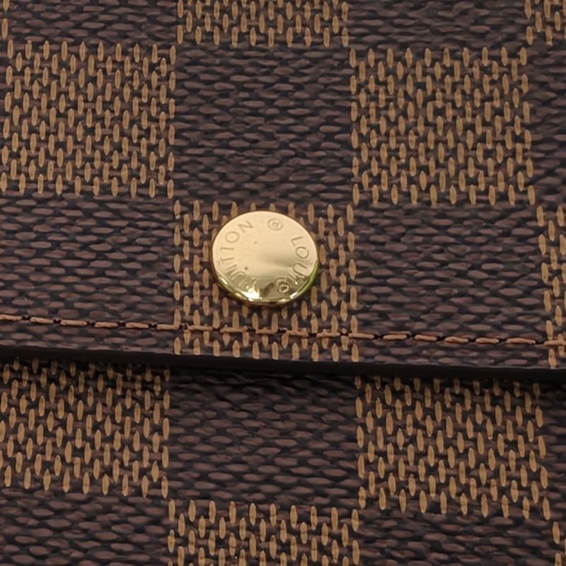 LOUIS VUITTON 棕色棋盤格PVC2010錢包-4