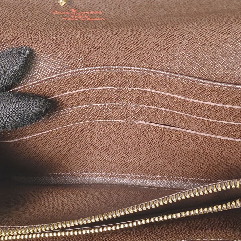 LOUIS VUITTON 棕色棋盤格PVC2010錢包-5