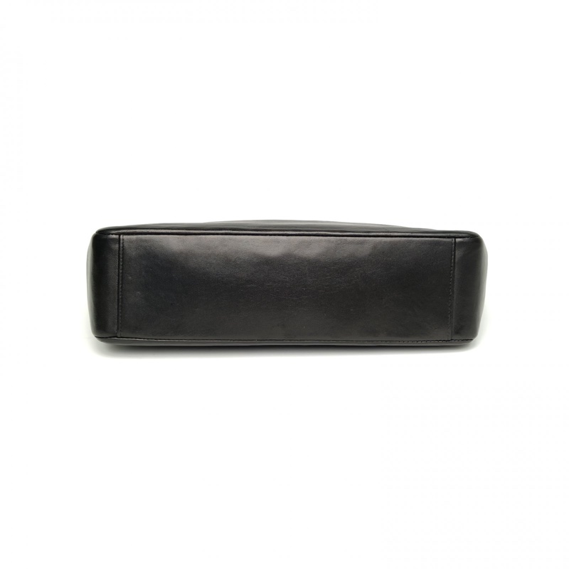 CHANEL 中古黑金羊31bag黑色羊皮1開金扣肩背包-3