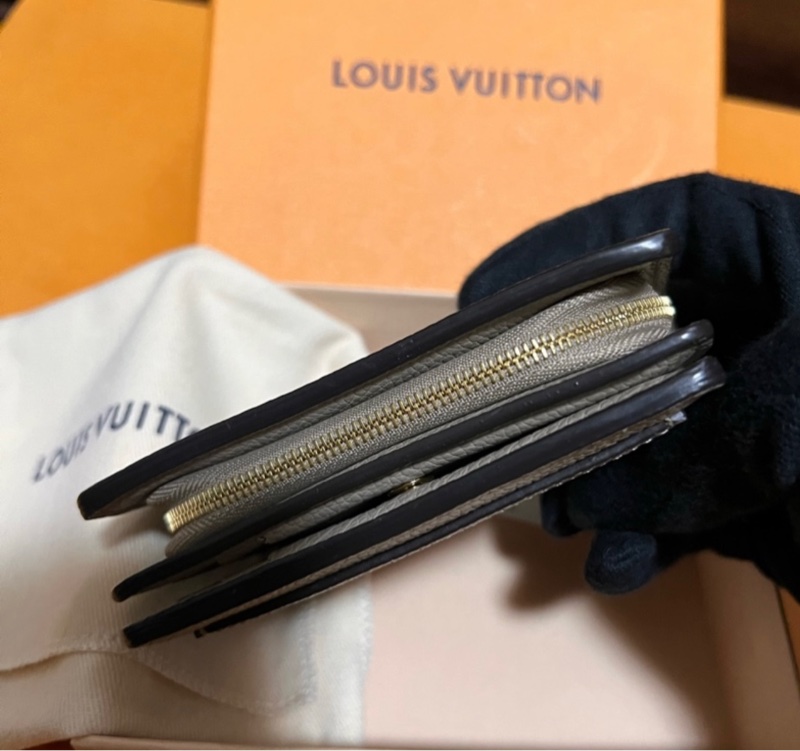 Lv M82370經典Clea系列斑鳩灰❤️皮革短夾、中夾 日本限定款(已售出)-2