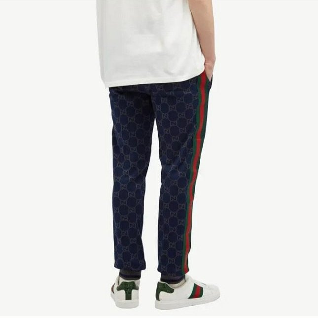 💎Han's house精品服飾💎GUCCI 古馳 GG 滿版 長褲496920 原價46500-3