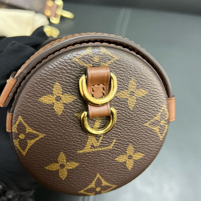 LV papillon trunk 老花巴比龍圓筒-4