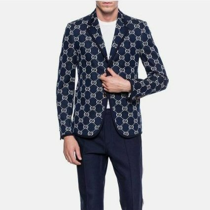 💎Han's house精品服飾💎GUCCI 滿版 老花 西裝 現貨 S ~ XL 原價76800-4