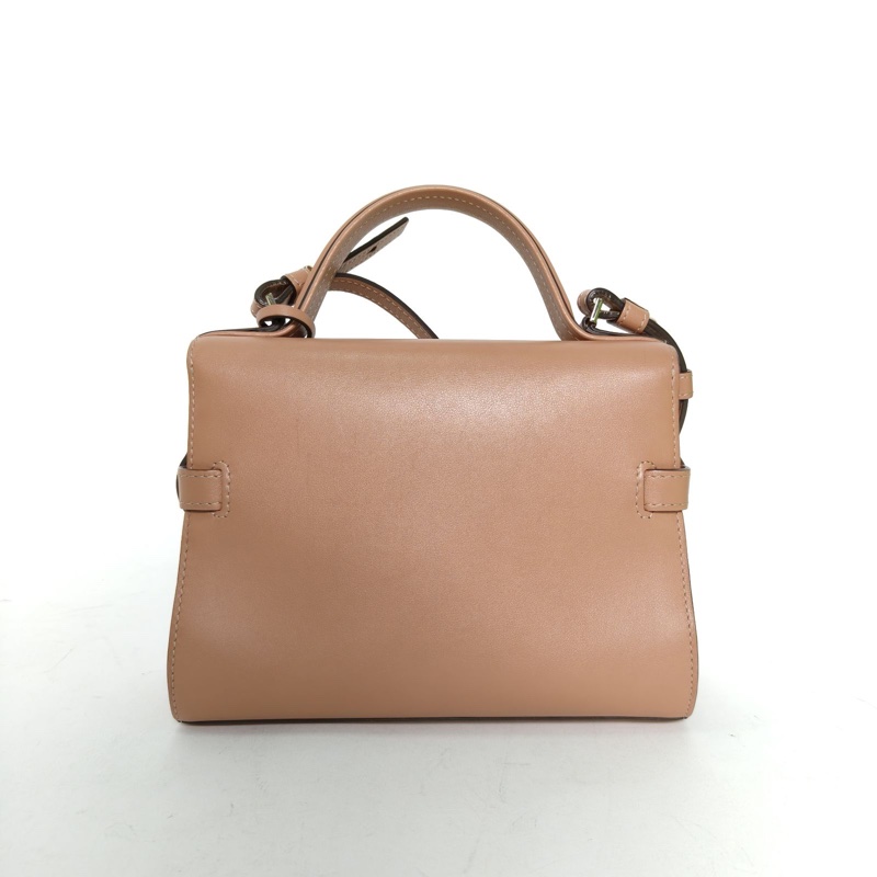 DELVAUX Tempete小號21奶茶色牛皮肩背包-2