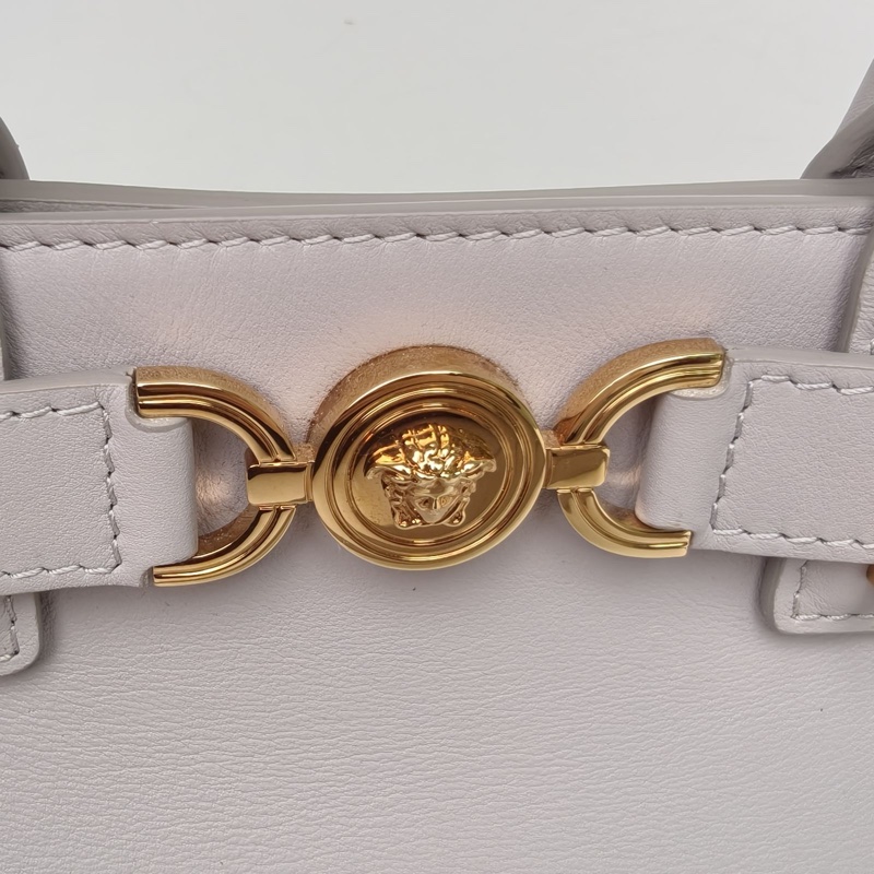 VERSACE 灰色牛皮金扣Medusa系列手提包許妍同款-3