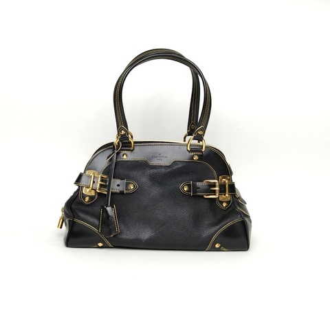 LOUIS VUITTON 黑色山羊皮2009中古蘇哈裏手提包