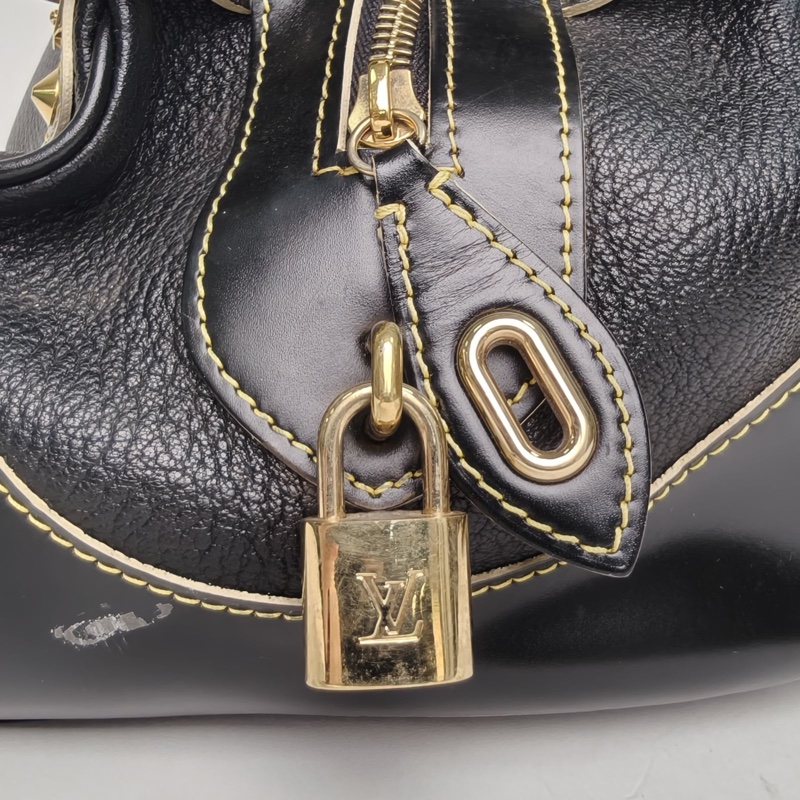 LOUIS VUITTON 黑色山羊皮2009中古蘇哈裏手提包-4