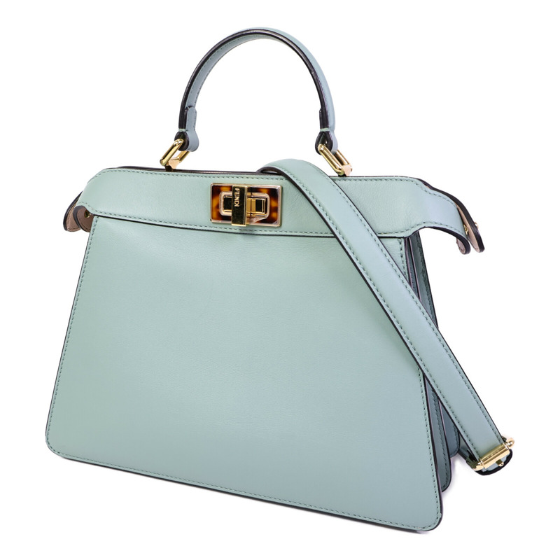 FENDI 牛皮皮革Peekaboo Small手挽肩背兩用袋-2