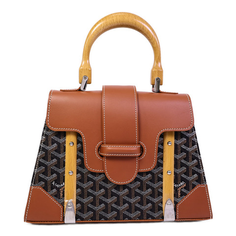 GOYARD 塗層帆布Saigon Structured PM手挽袋