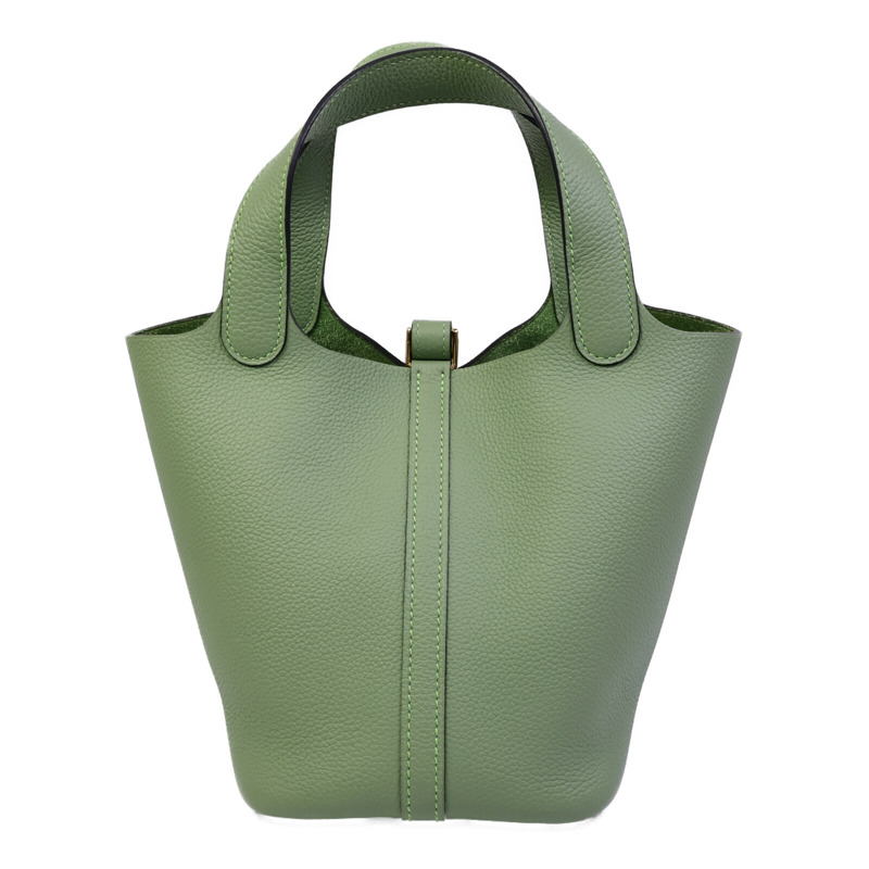 HERMES Maurice皮革Picotin PM手挽袋Vert Criquet-1