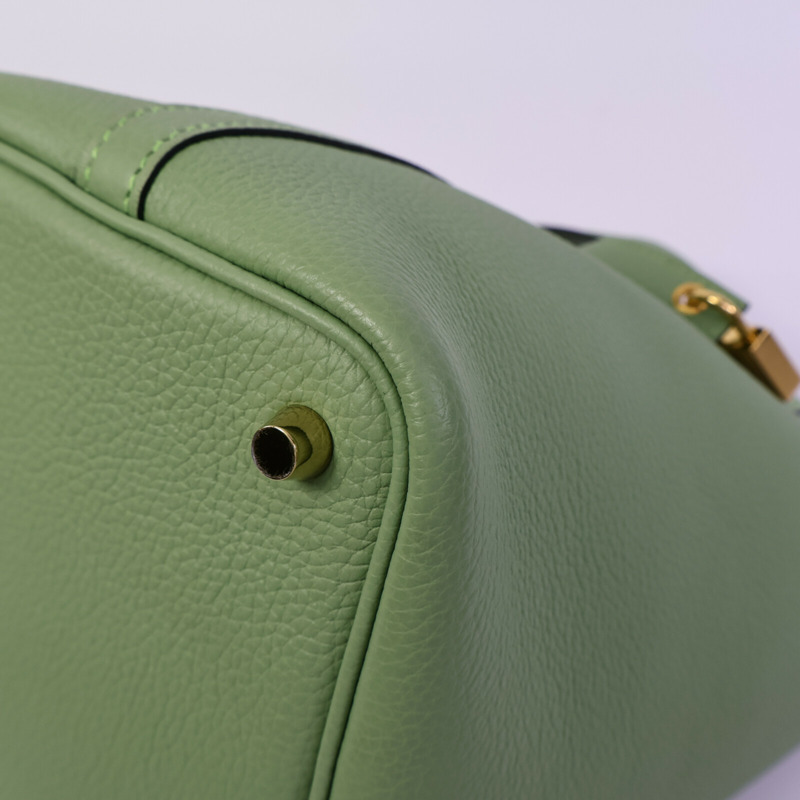 HERMES Maurice皮革Picotin PM手挽袋Vert Criquet-10