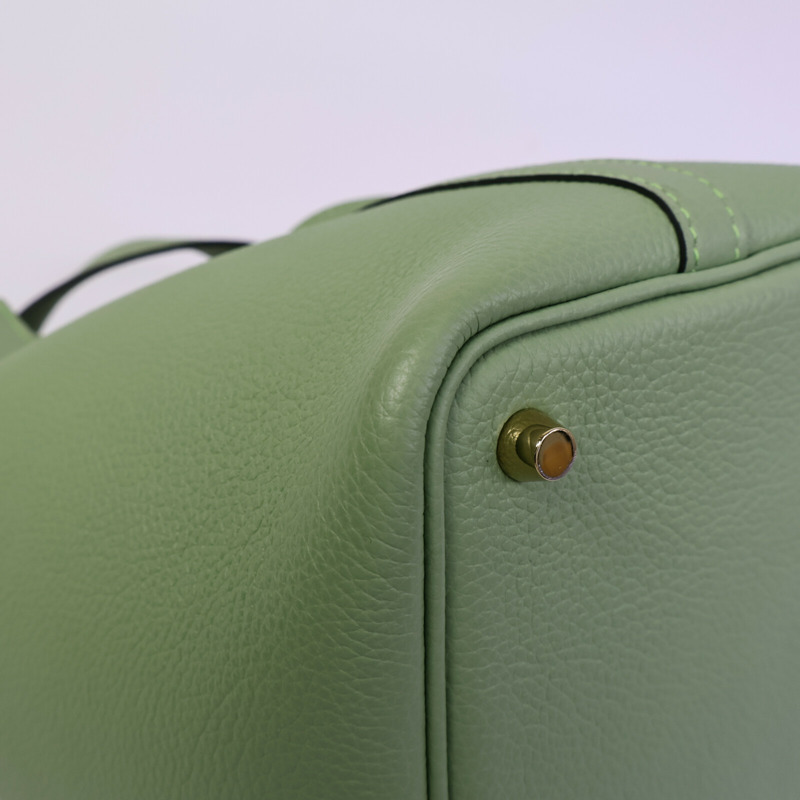 HERMES Maurice皮革Picotin PM手挽袋Vert Criquet-11