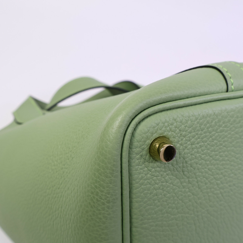 HERMES Maurice皮革Picotin PM手挽袋Vert Criquet-13