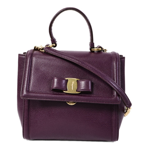 Salvatore Ferragamo 牛皮皮革Vara Ribbon手挽肩背兩用袋