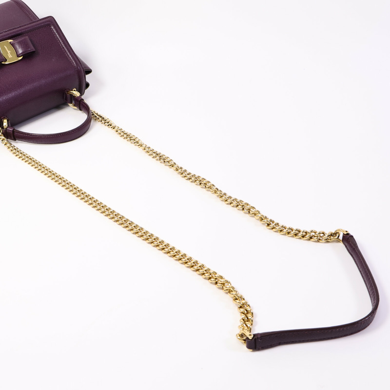 Salvatore Ferragamo 牛皮皮革Vara Ribbon手挽肩背兩用袋-8