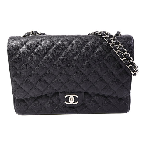 CHANEL 牛皮皮革Maxi Classic鏈帶肩背袋