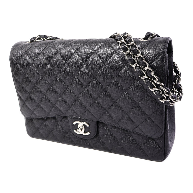 CHANEL 牛皮皮革Maxi Classic鏈帶肩背袋-2