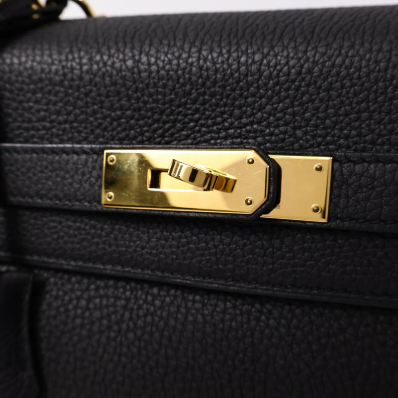 HERMES Clemence皮革Kelly 28手挽肩背兩用袋Plomb-6