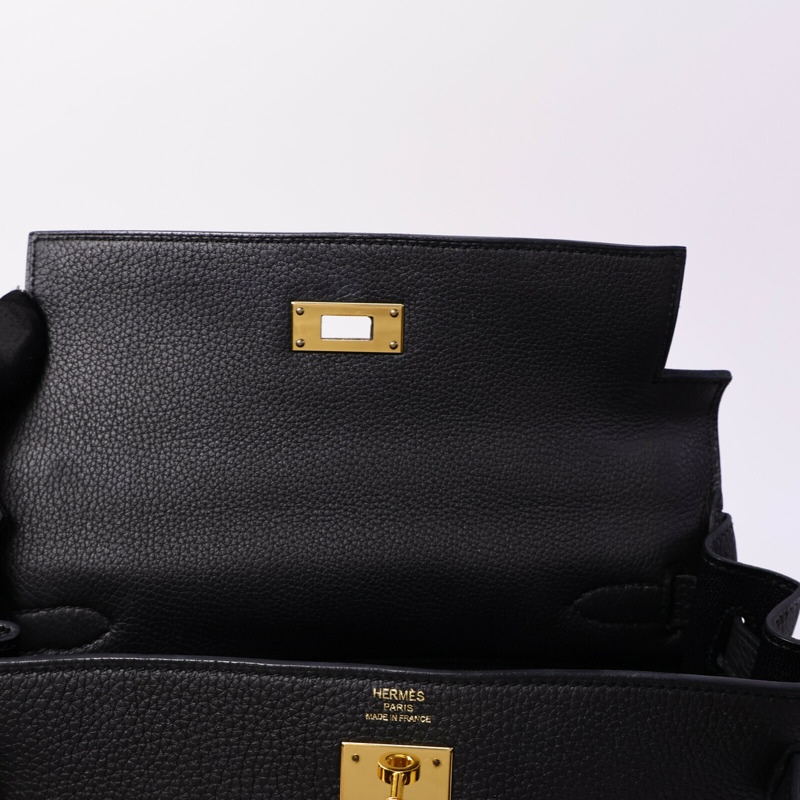 HERMES Clemence皮革Kelly 28手挽肩背兩用袋Plomb-14