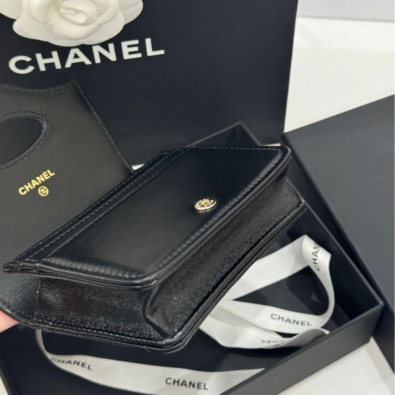 Chanel 黑金双C卡包-0