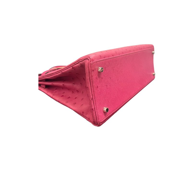 【美收精品】HERMES Kelly35 鴕鳥皮手提包 5-454-5