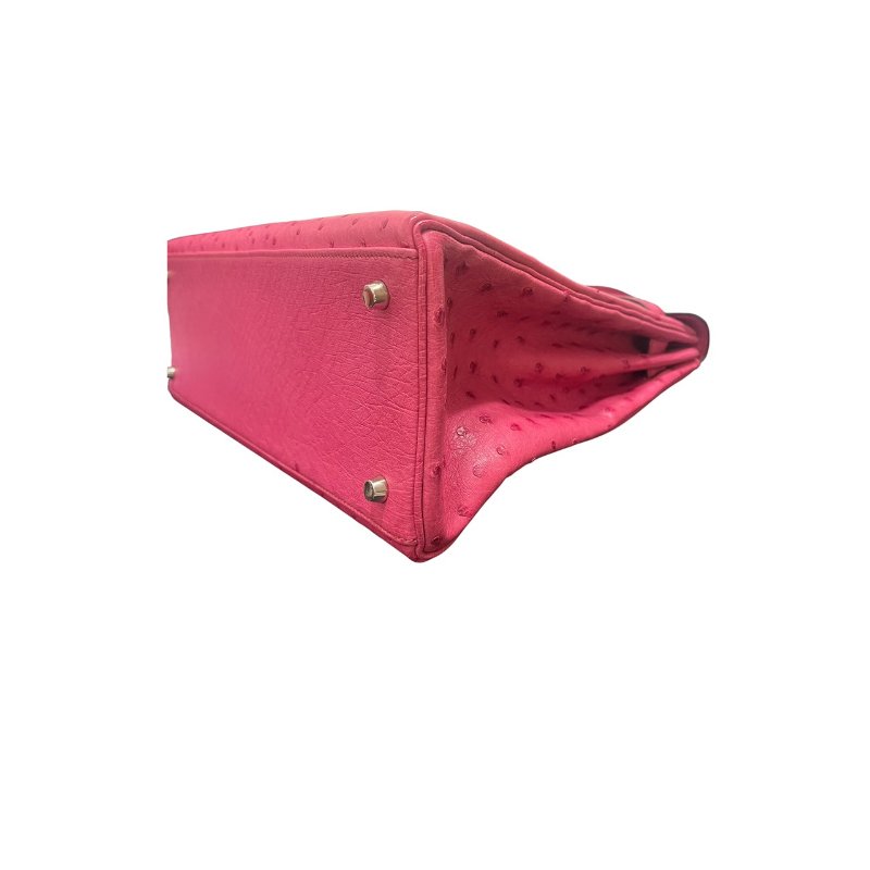 【美收精品】HERMES Kelly35 鴕鳥皮手提包 5-454-6