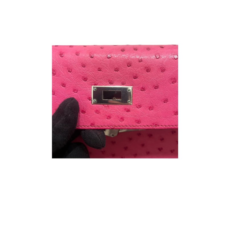 【美收精品】HERMES Kelly35 鴕鳥皮手提包 5-454-12