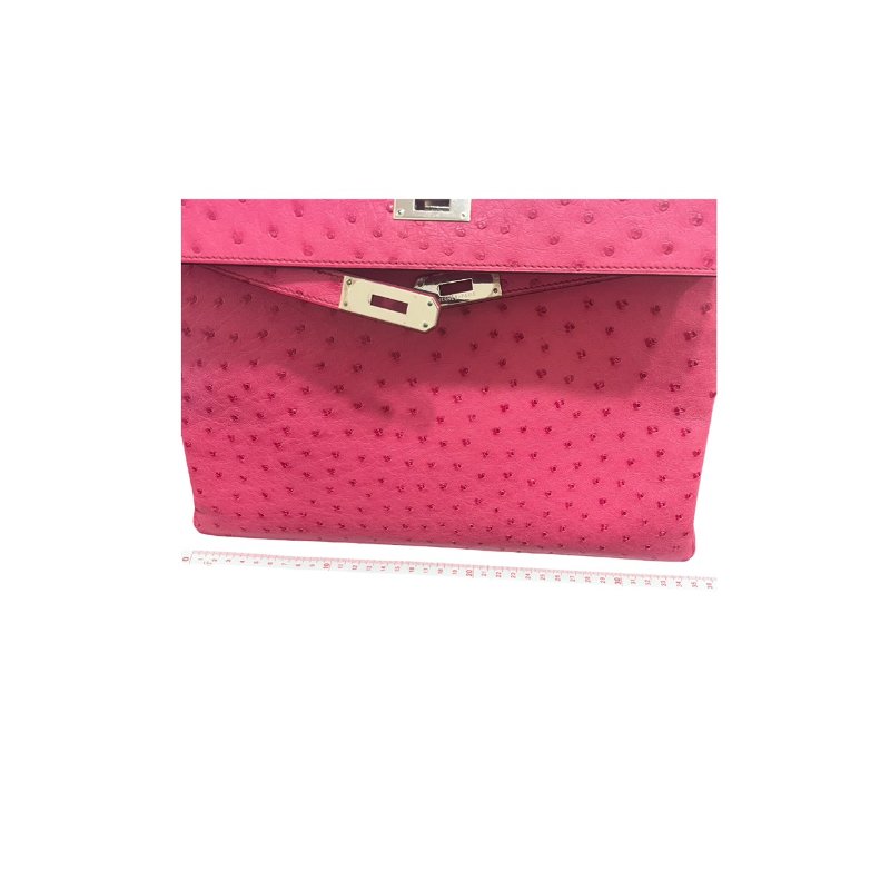 【美收精品】HERMES Kelly35 鴕鳥皮手提包 5-454-17